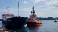 Damaged Turkish Ship Haksa Towed into Brodotrogir