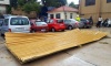 Storm uncovered Brodotrogir warehouse and damaged cars