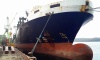 Max Value container ship moored at the outfitting quay