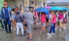 The clamour of children fills the Trogir shipyard